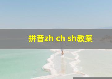 拼音zh ch sh教案